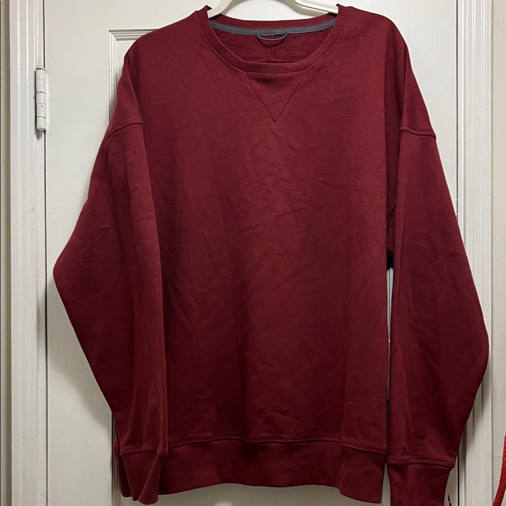 All in Motion Men's Burgundy crewneck pullover Sweatshirt XL